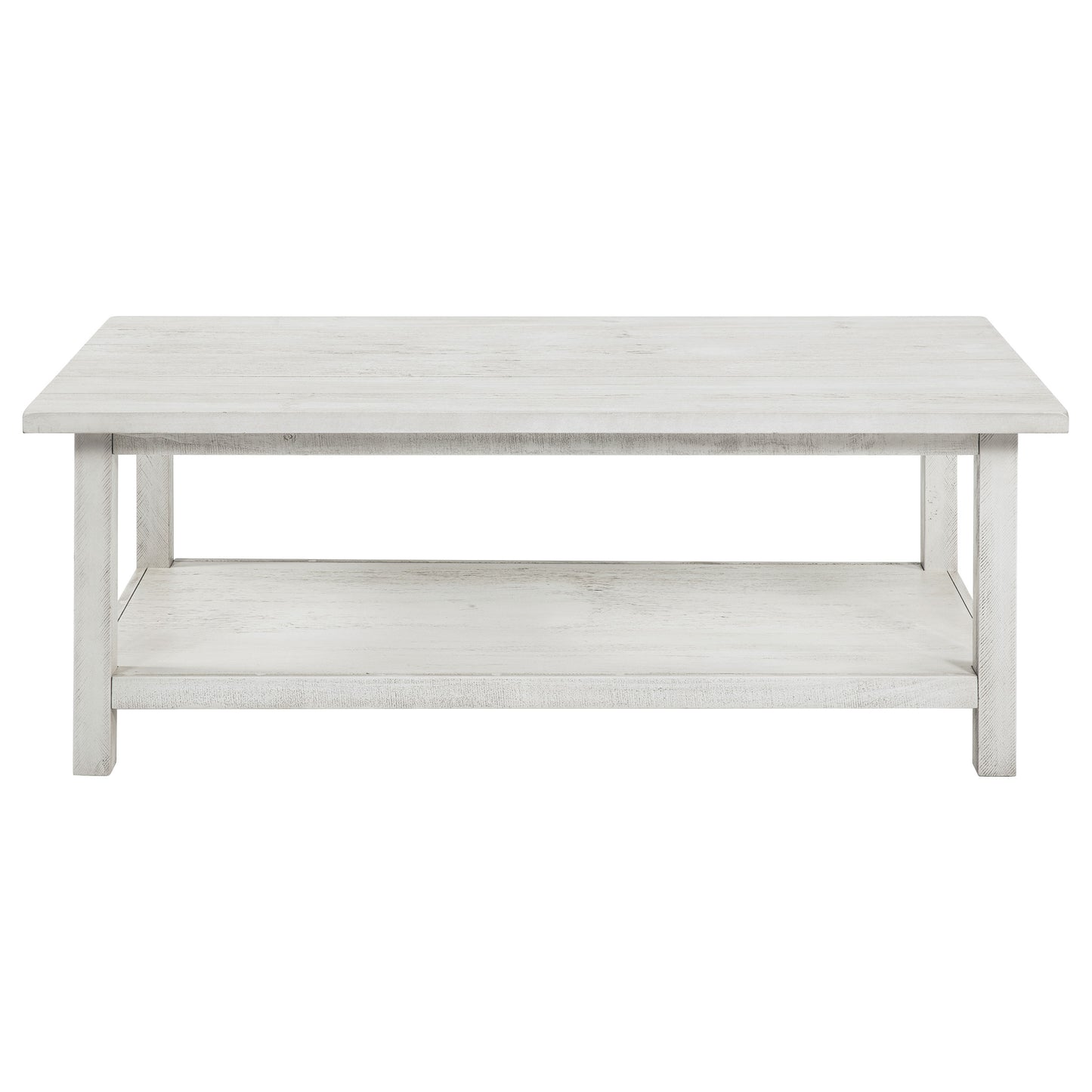 Payne Wood Coffee Table with Shelf White