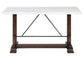 Aldrich 5-piece Marble Counter Height Dining Table Set White